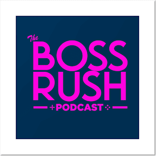 The Boss Rush Podcast Logo (Pink) Posters and Art